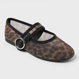 Art Class (by Target) || "Quilla" Mesh Leopard Print Ballet Flats